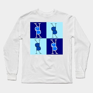 Letter R, the pattern 4 Long Sleeve T-Shirt